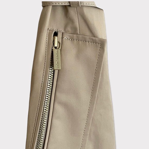 Michael Kors Belted Front Zip Trench Coat Jacket Small - Picture 11 of 12